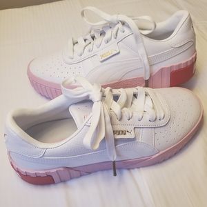 New PUMA Sneakers - Size 9W - White with Pink and Red Accents